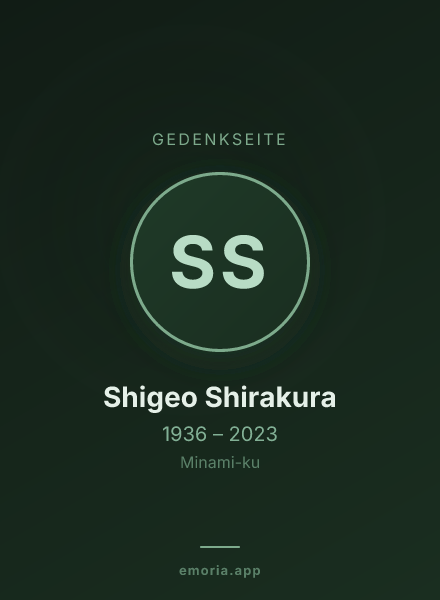 Gedenkportrait von Shigeo Shirakura