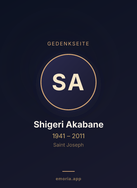Gedenkportrait von Shigeri Akabane