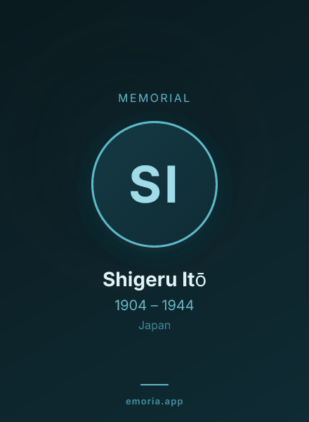 Memorial portrait of Shigeru Itō