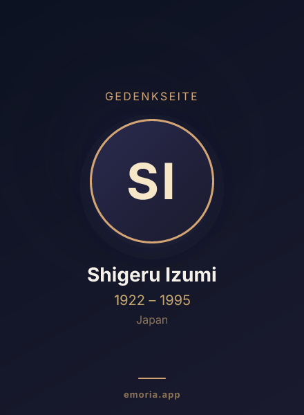 Gedenkportrait von Shigeru Izumi
