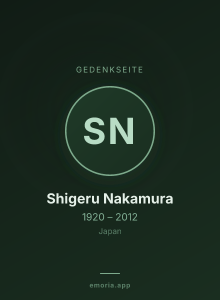 Gedenkportrait von Shigeru Nakamura