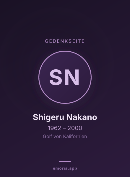 Gedenkportrait von Shigeru Nakano