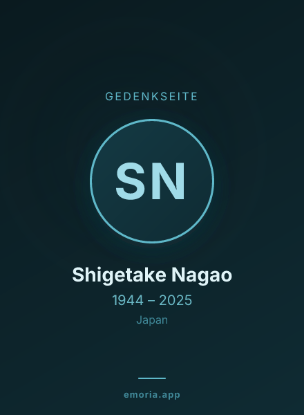 Gedenkportrait von Shigetake Nagao