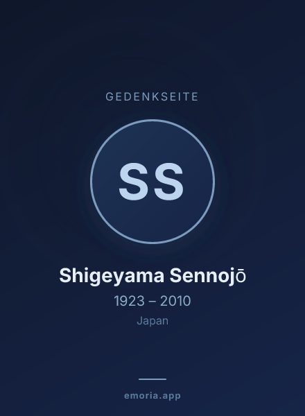 Gedenkportrait von Shigeyama Sennojō