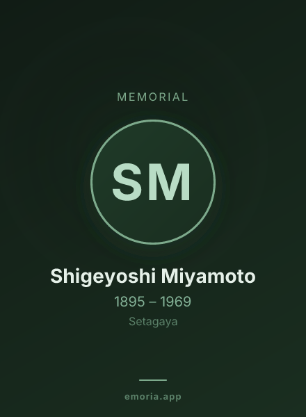 Memorial portrait of Shigeyoshi Miyamoto