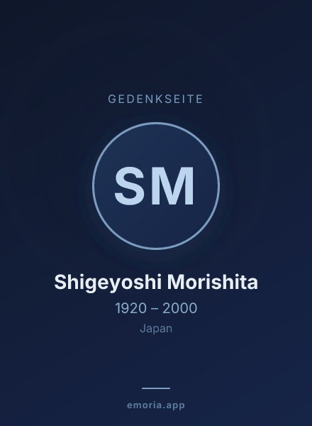 Gedenkportrait von Shigeyoshi Morishita