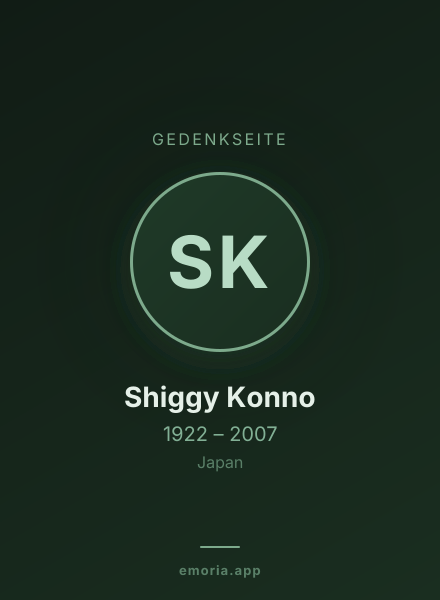Gedenkportrait von Shiggy Konno