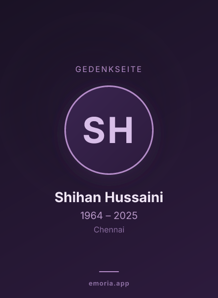 Gedenkportrait von Shihan Hussaini
