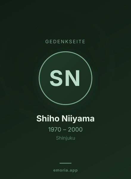 Gedenkportrait von Shiho Niiyama