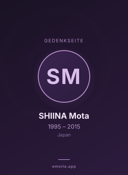 Gedenkportrait von SHIINA Mota