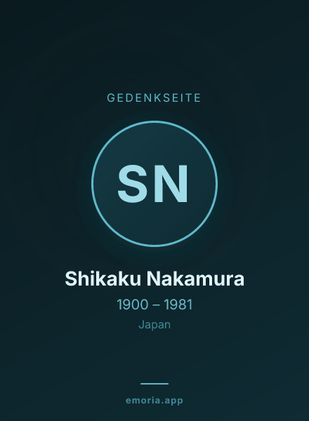 Gedenkportrait von Shikaku Nakamura