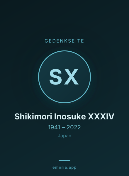 Gedenkportrait von Shikimori Inosuke XXXIV