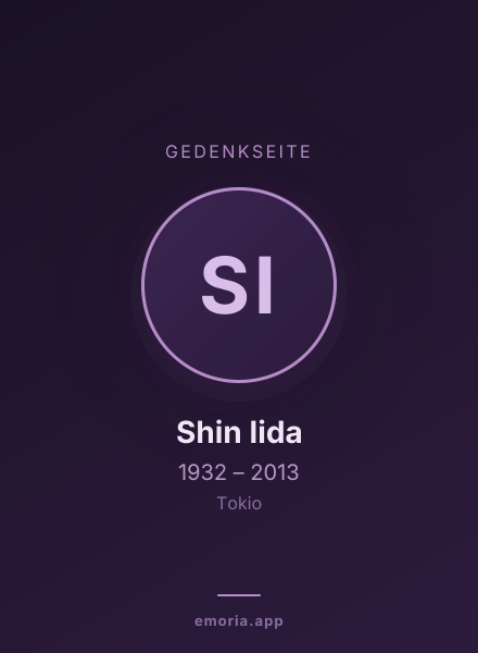 Gedenkportrait von Shin Iida