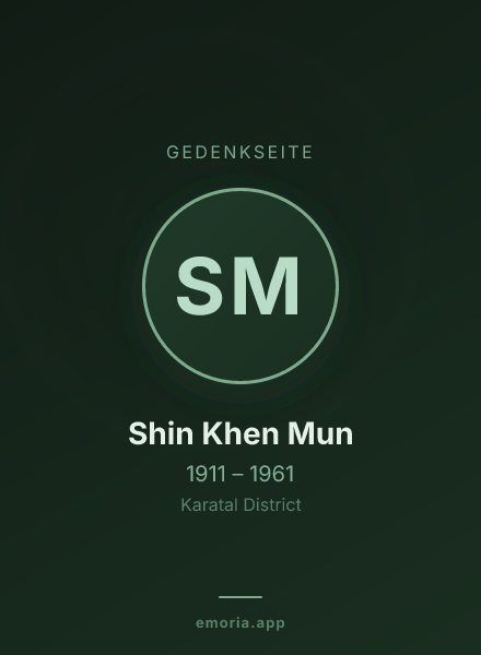 Gedenkportrait von Shin Khen Mun
