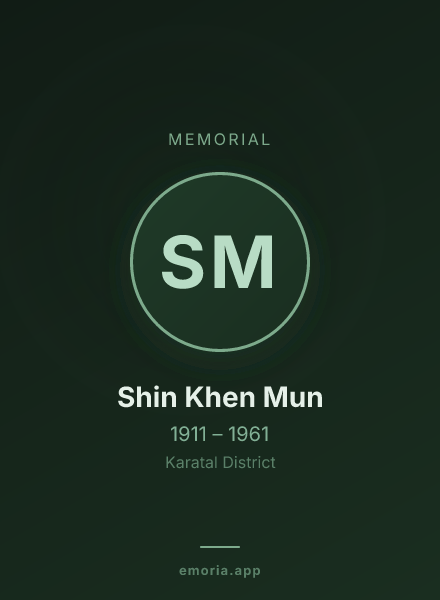 Memorial portrait of Shin Khen Mun