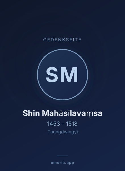 Gedenkportrait von Shin Mahāsīlavaṃsa
