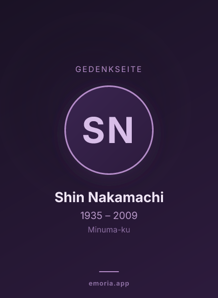 Gedenkportrait von Shin Nakamachi
