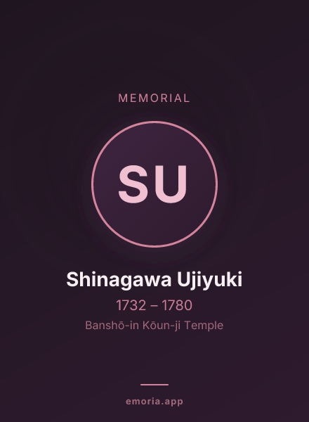 Memorial portrait of Shinagawa Ujiyuki
