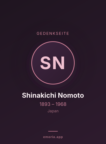 Gedenkportrait von Shinakichi Nomoto