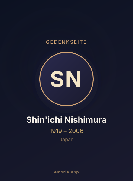 Gedenkportrait von Shin'ichi Nishimura