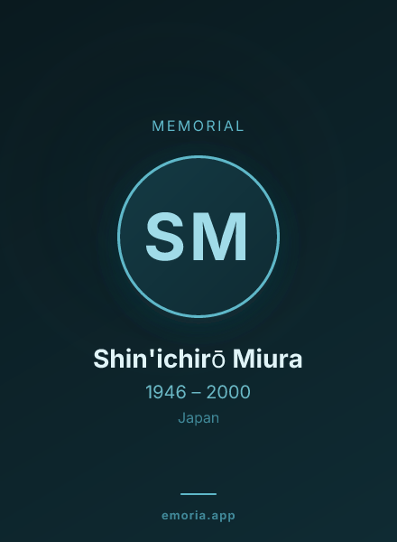 Memorial portrait of Shin'ichirō Miura