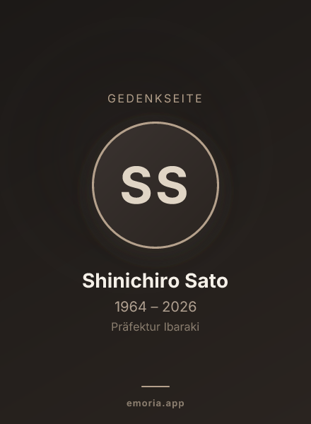 Gedenkportrait von Shinichiro Sato