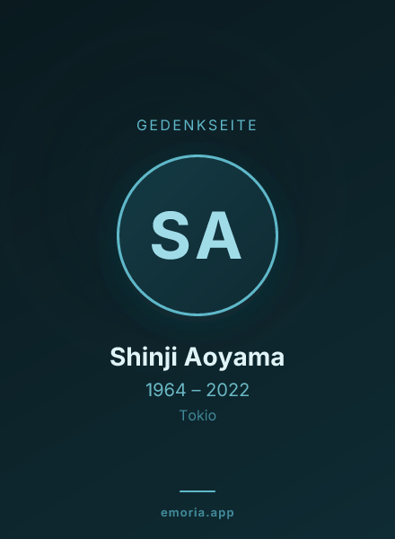 Gedenkportrait von Shinji Aoyama