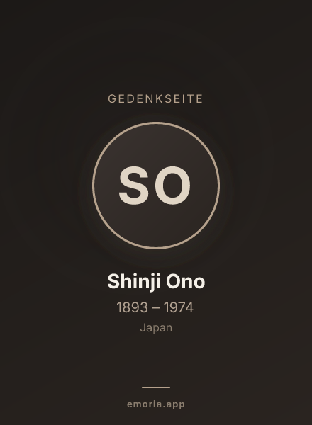 Gedenkportrait von Shinji Ono