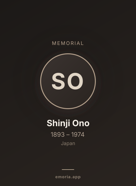 Memorial portrait of Shinji Ono