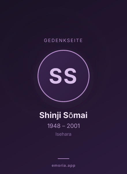 Gedenkportrait von Shinji Sōmai