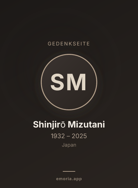 Gedenkportrait von Shinjirō Mizutani
