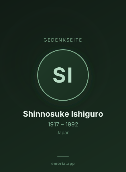 Gedenkportrait von Shinnosuke Ishiguro