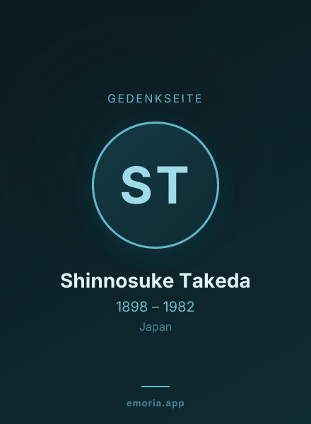 Gedenkportrait von Shinnosuke Takeda