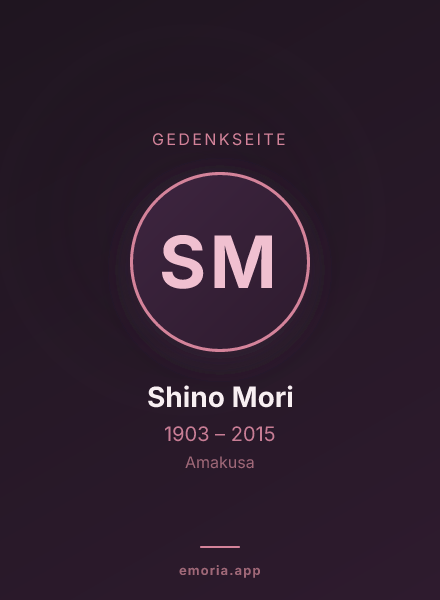 Gedenkportrait von Shino Mori