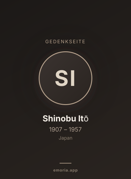 Gedenkportrait von Shinobu Itō