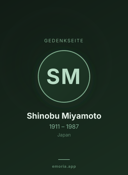 Gedenkportrait von Shinobu Miyamoto