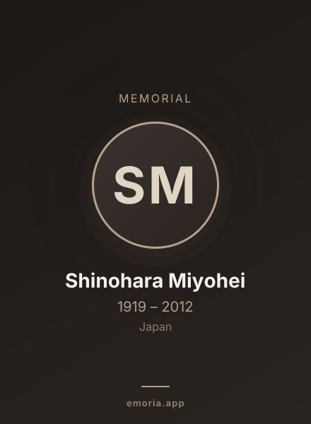 Memorial portrait of Shinohara Miyohei
