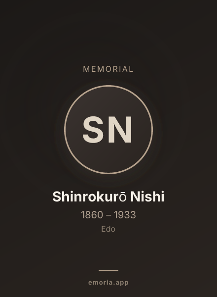 Memorial portrait of Shinrokurō Nishi