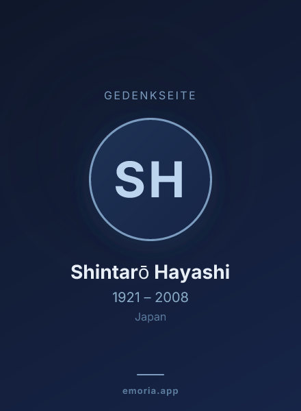 Gedenkportrait von Shintarō Hayashi