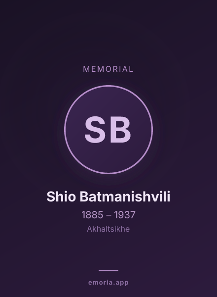 Memorial portrait of Shio Batmanishvili