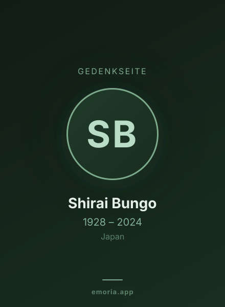 Gedenkportrait von Shirai Bungo
