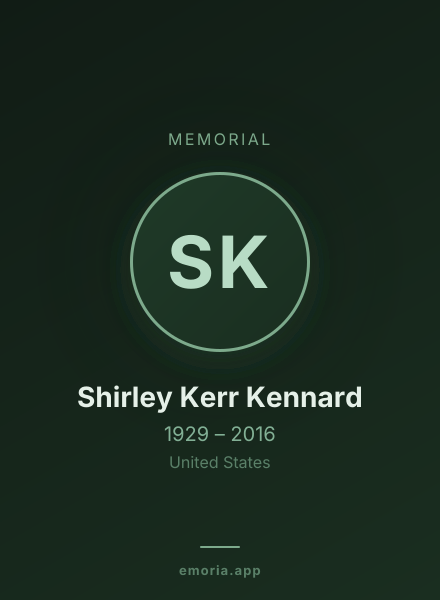 Memorial portrait of Shirley Kerr Kennard