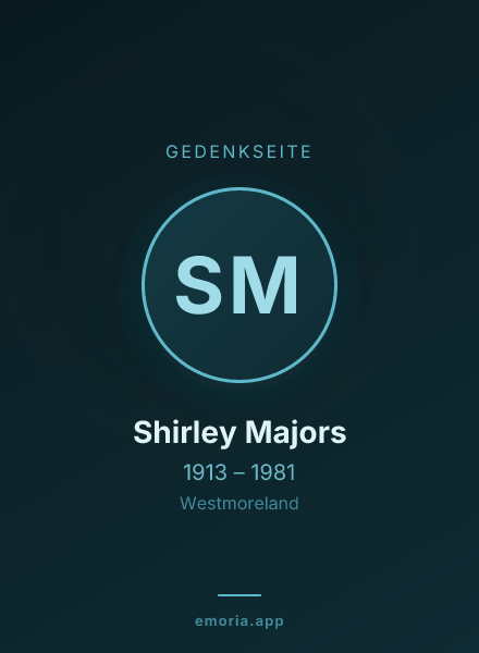 Gedenkportrait von Shirley Majors