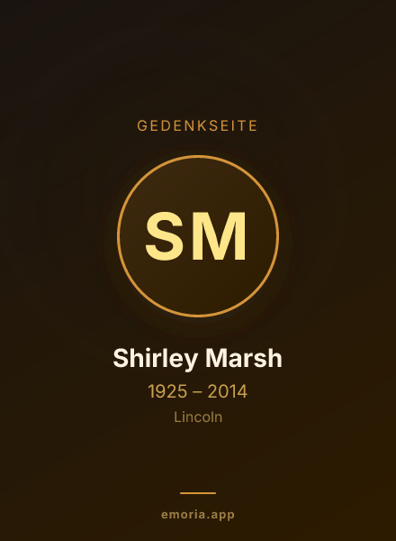 Gedenkportrait von Shirley Marsh
