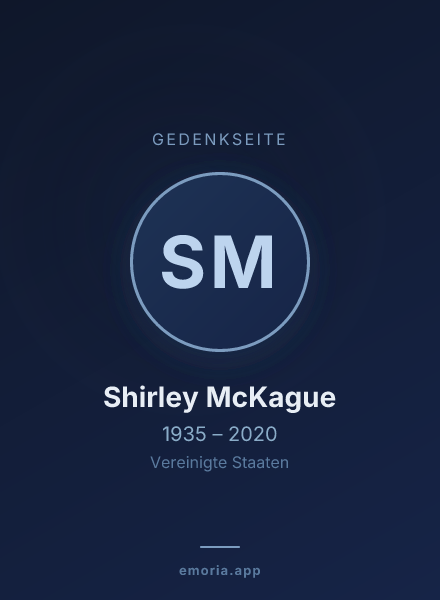 Gedenkportrait von Shirley McKague