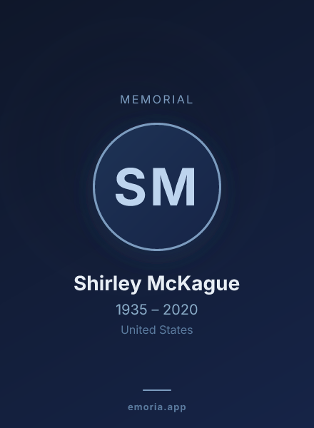 Memorial portrait of Shirley McKague