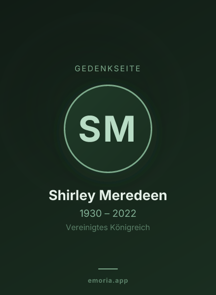 Gedenkportrait von Shirley Meredeen