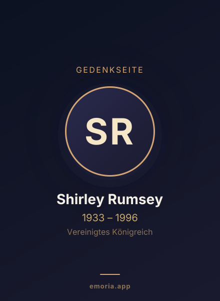Gedenkportrait von Shirley Rumsey