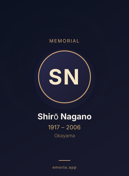 Memorial portrait of Shirō Nagano