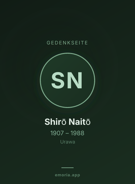 Gedenkportrait von Shirō Naitō